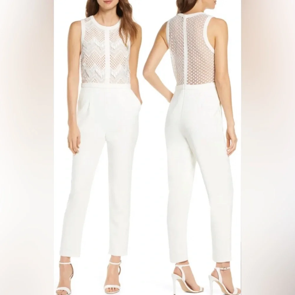 Adelyn Rae White Woman’s Jumpsuit - Picture 1 of 10
